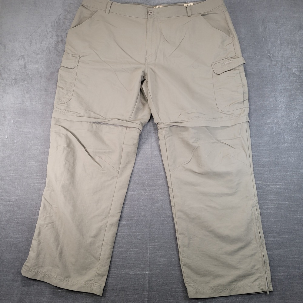 Red Head Convertible Cargo Pants Mens 44x30 Khaki Zip Off Hiking Outdoor Utility